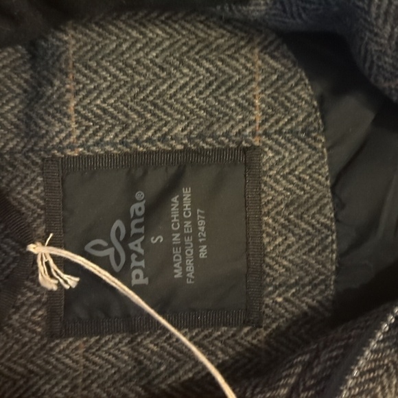 prAna Women's Caprise Jacket Gravel gray herringbone warm chic winter NWT. Sz S - Picture 7 of 9